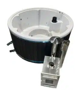 MEGÚJULT LUX IN 6 személyes SÓZHATÓ KÜLSŐ KÁLYHÁS PRÉMIUM MÁRVÁNY AKRIL dézsafürdő MÁRVÁNY betéttel 8