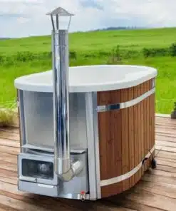 MODENA 2 személyes akril dézsafürdő horizontális integrált kazánnal