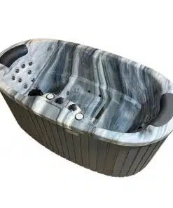 Alternative view of JADE 2 személyes ovális akril dézsafürdő külső kályhával