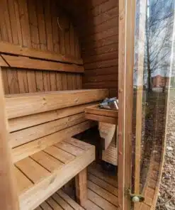 2 SZEMÉLYES ÉSZAKI FENYŐ MINI SZAUNA ELEKTROMOS FŰTÉSSEL 6