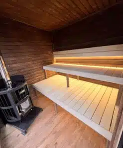 4 személyes BOXY szauna Harvia M3 fatüzelésű kazánnal 5