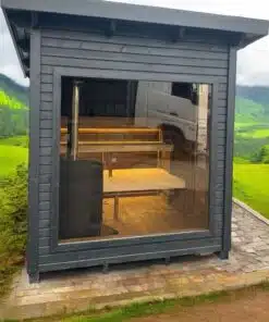 4 személyes BOXY szauna Harvia M3 fatüzelésű kazánnal 7
