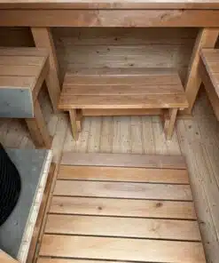 4 személyes KVADRO szauna fatüzelésű kályhával 6