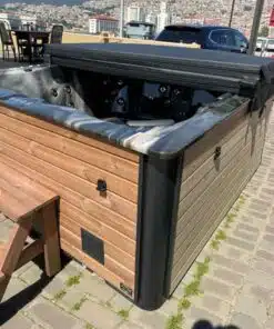 Grande 8 személyes Négyszögletes akril 8 személyes dézsafürdő PAHLEN 9KW elektromos fűtéssel 3
