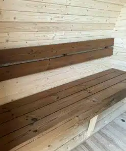 ZARA 4 személyes hordószauna Harvia M3 fatüzelésű kályhával 6