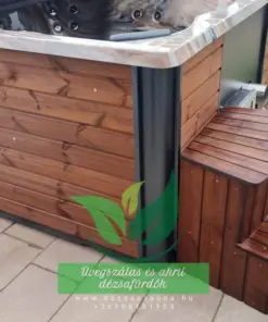 Grande 8 személyes Négyszögletes akril 8 személyes dézsafürdő integrált kályhával 32 Grande 8 személyes Négyszögletes akril 8 személyes dézsafürdő integrált kályhával