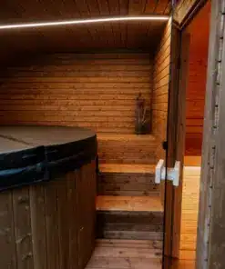 6 személyes Oázis szauna + dézsafürdő kombó