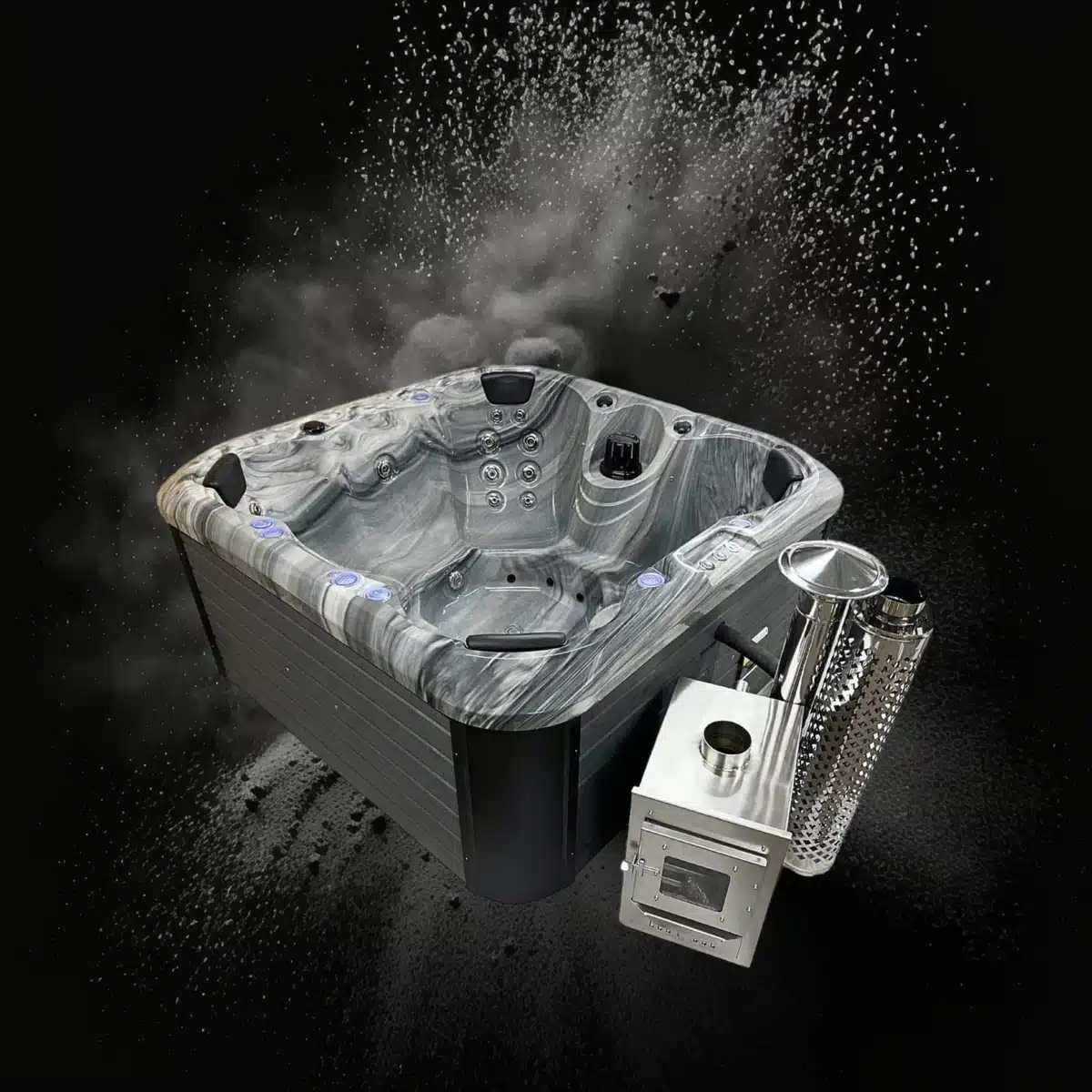 TOPÁZ PRÉMIUM AKRIL 4 személyes fatüzelésű jacuzzi 5 TOPÁZ PRÉMIUM AKRIL 4 személyes fatüzelésű jacuzzi