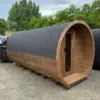 6 SZEMÉLYES, 4.5 MÉTERES MAXI SZAUNA ÖLTÖZŐVEL, ELEKTROMOS KÁLYHA + WIFI-VEL