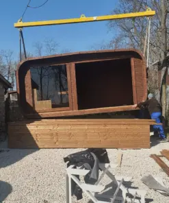 6 személyes ELEKTROMOS LUX GOLD THERMOWOOD 2 in 1 szauna + dézsafürdő kombó