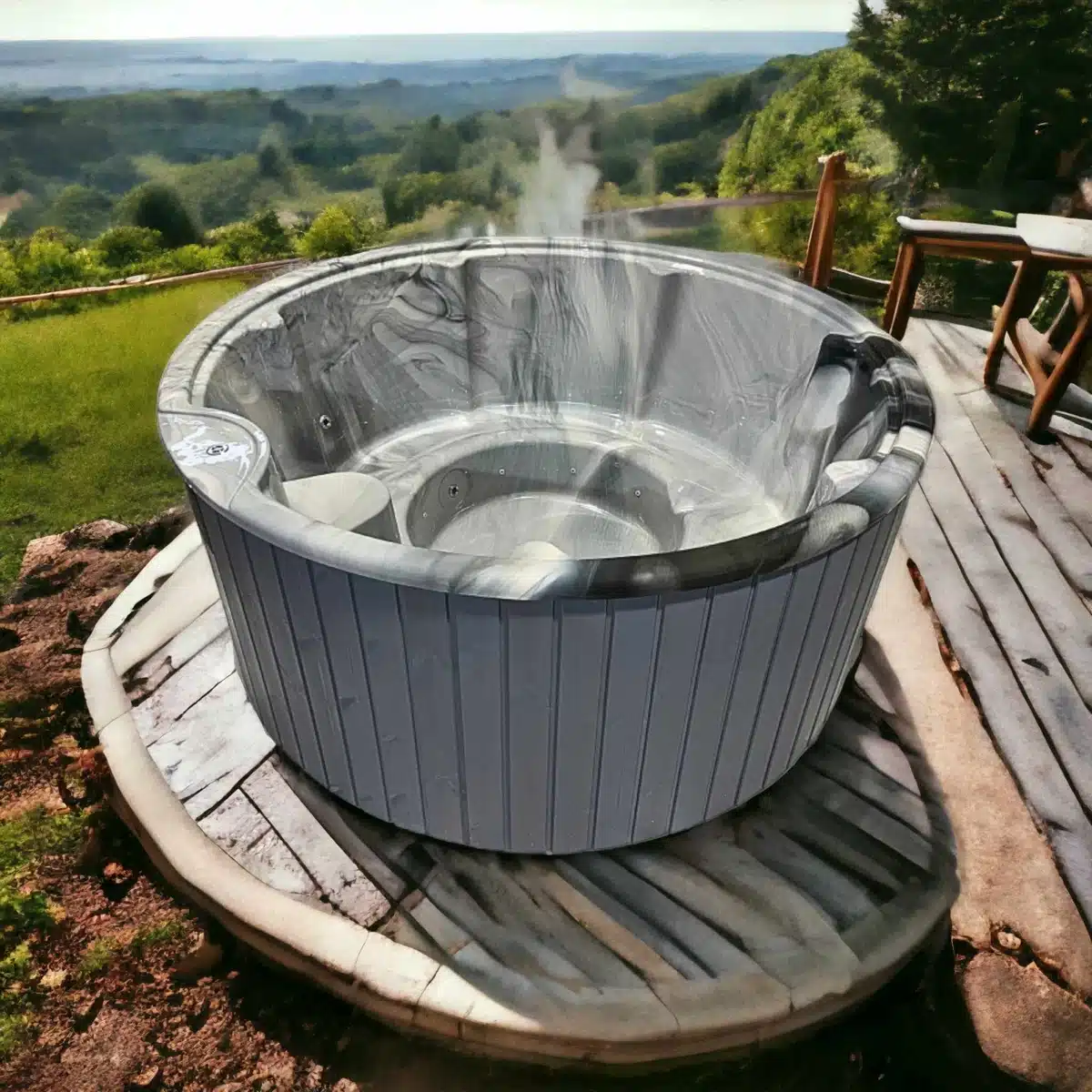 MEGÚJULT LUX IN 6 személyes SÓZHATÓ KÜLSŐ KÁLYHÁS PRÉMIUM MÁRVÁNY AKRIL dézsafürdő wellness csomagban 8 MEGÚJULT LUX IN 6 személyes SÓZHATÓ KÜLSŐ KÁLYHÁS PRÉMIUM MÁRVÁNY AKRIL dézsafürdő wellness csomagban