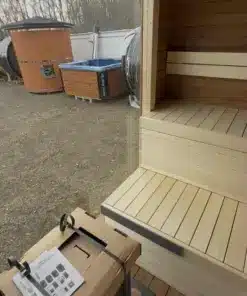 6 személyes ELEKTROMOS LUX GOLD THERMOWOOD 2 in 1 szauna + dézsafürdő kombó