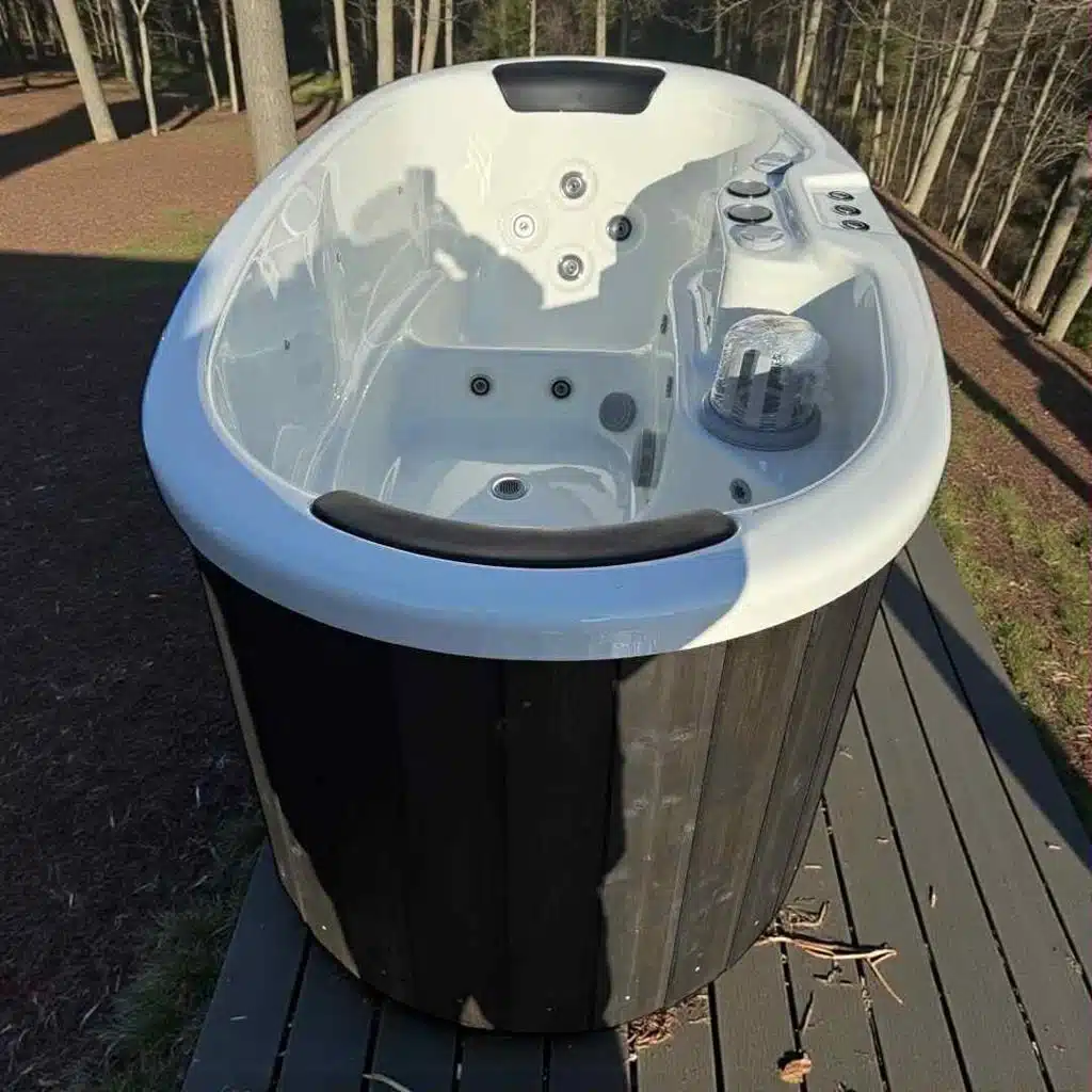 JADE 2 személyes prémium USA akril ovális dézsafürdő fehér vagy szürke színben PAHLEN 2 KW elektromos fűtéssel 17 JADE 2 személyes prémium USA akril ovális dézsafürdő fehér vagy szürke színben PAHLEN 2 KW elektromos fűtéssel
