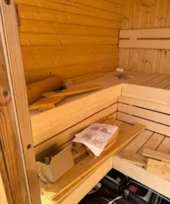 4 SZEMÉLYES MINI SZAUNA – ELEKTROMOS FŰTÉSSEL, LAPRASZERELT KIVITELBEN 18 4 SZEMÉLYES MINI SZAUNA – ELEKTROMOS FŰTÉSSEL, LAPRASZERELT KIVITELBEN
