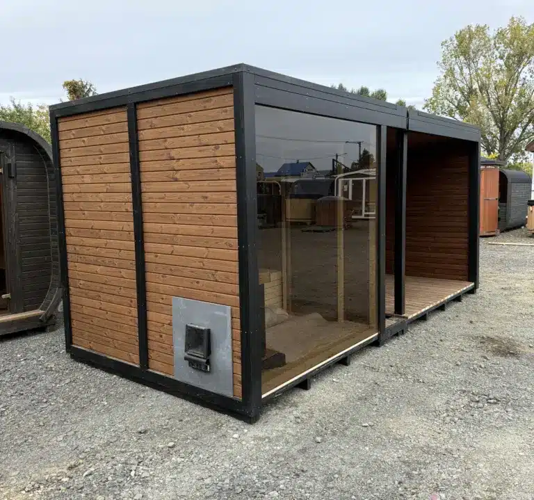 Kettő az egyben ModulBox THERMOWOOD szauna és dézsa kombó